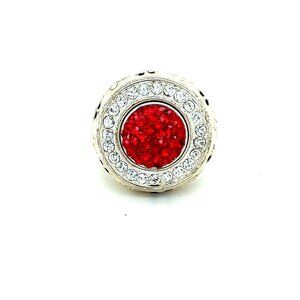 Red/White Stones Ring